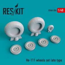 Reskit RS48-0286 1/48 Heinkel He-111 wheels set late type