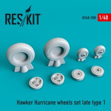 Reskit RS48-0288 1/48 Hawker Hurricane wheels set late type 1