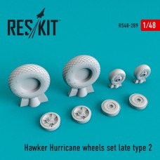 Reskit RS48-0289 1/48 Hawker Hurricane wheels set late type 2