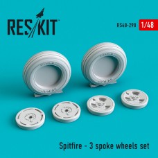 Reskit RS48-0298 1/48 Supermarine Spitfire - 3 spoke wheels set