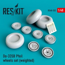 Reskit RS48-0332 1/48 Dornier Do-335B-2 Pfeil wheels set ((with weighted effect)