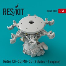 Reskit RSU48-0011 1/48 Rotor for Sikorsky CH-53E, MH-53, HH-53 (Pave Low III, CH-53GA, CH-53GS/G, Sea Stallion) (6 blades - 2 engines)