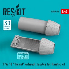 Reskit RSU48-0028 1/48 McDonnell-Douglas F-18 Hornet exhaust nozzles