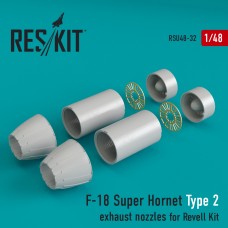 Reskit RSU48-0032 1/48 Boeing F/A-18E F/A-18F Super Hornet Type 2 exhaust nozzles 