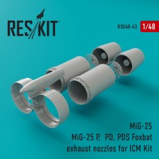 Reskit RSU48-0043 1/48 Mikoyan MiG-25P, MiG-25PD, MiG-25PDS Foxbat exhaust nozzles