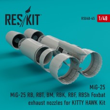 Reskit RSU48-0045 1/48 Mikoyan MiG-25 Foxbat exhaust nozzles 