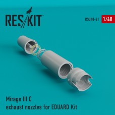 Reskit RSU48-0061 1/48 Dassault Mirage IIIC exhaust nozzles 