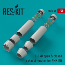 Reskit RSU48-0066 1/48 Grumman F-14D Tomcat open and closed exhaust nozzles 