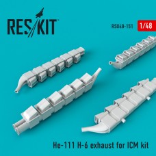 Reskit RSU48-0151 1/48 Heinkel He-111H-6 exhaust nozzles