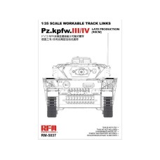 Ryefield 1/35 Upgrade Set Workable Track Links For PZ.III/IV Late  5037