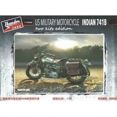 Thunder Model 1/35 US Military Motorcycle Indian 741B 2 Kits Edition